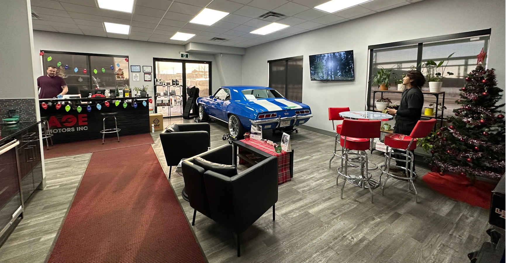 New Age Motors V1 Store Counter and Reception area